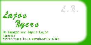 lajos nyers business card